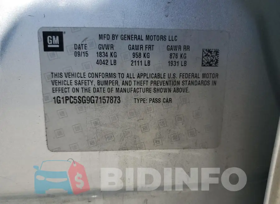 1G1PC5SG9G7157873 Photo# 13