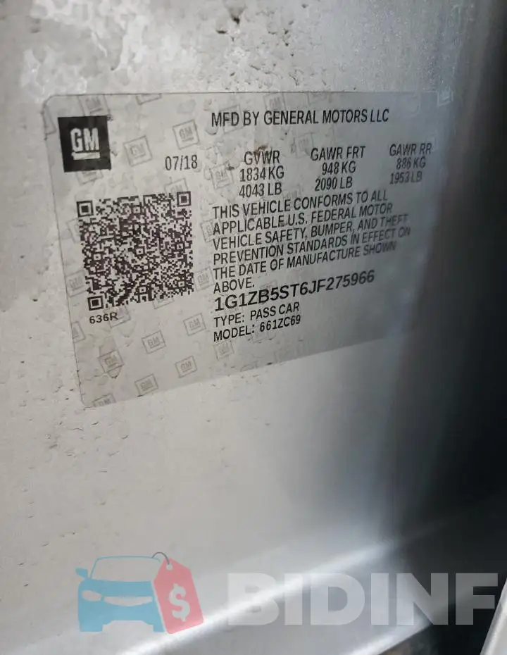 1G1ZB5ST6JF275966 Photo# 12