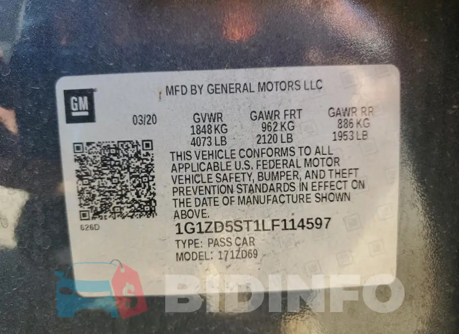 1G1ZD5ST1LF114597 Photo# 12