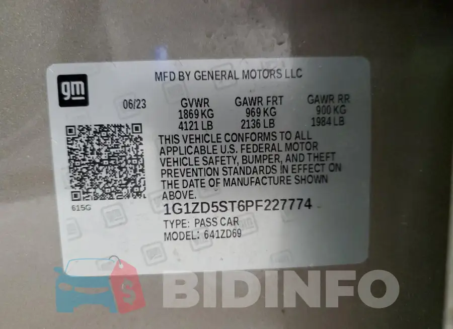 1G1ZD5ST6PF227774 Photo# 13