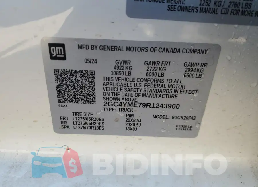 2GC4YME79R1243900 Photo# 12