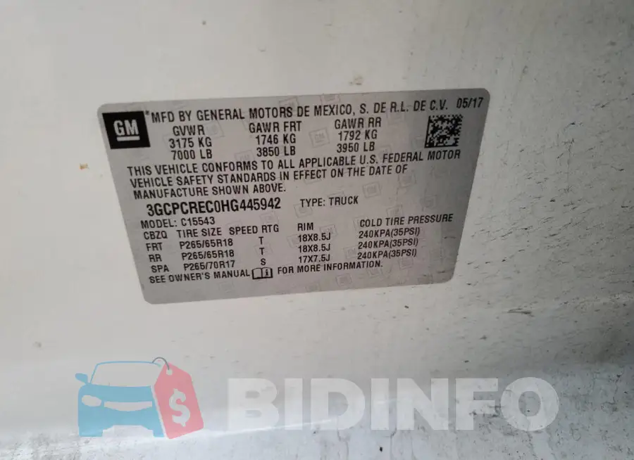 3GCPCREC0HG445942 Photo# 12