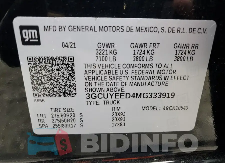 3GCUYEED4MG333919 Photo# 13