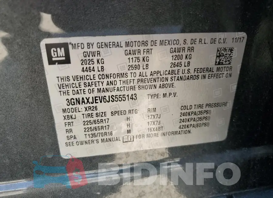 3GNAXJEV6JS555143 Photo# 14