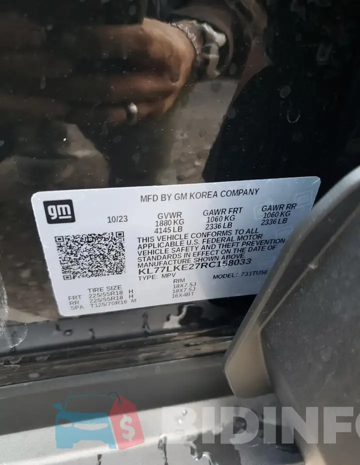 KL77LKE27RC158033 Photo# 13