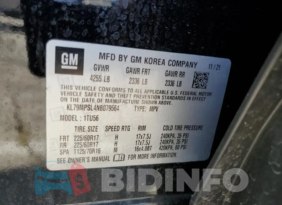 KL79MPSL4NB079564 Photo# 14