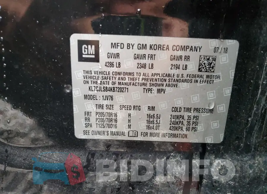 KL7CJLSB4KB720271 Photo# 14