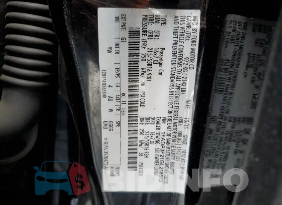 1FADP3F21GL218812 Photo# 12