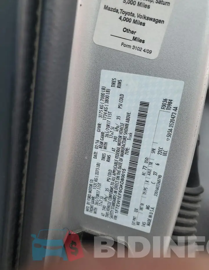 1FTEW1EF6GKD80015 Photo# 12