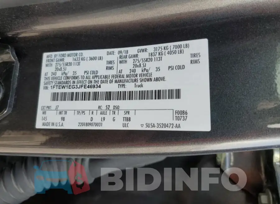 1FTEW1EG3JFE46934 Photo# 12