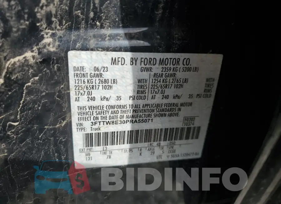3FTTW8E30PRA55071 Photo# 13
