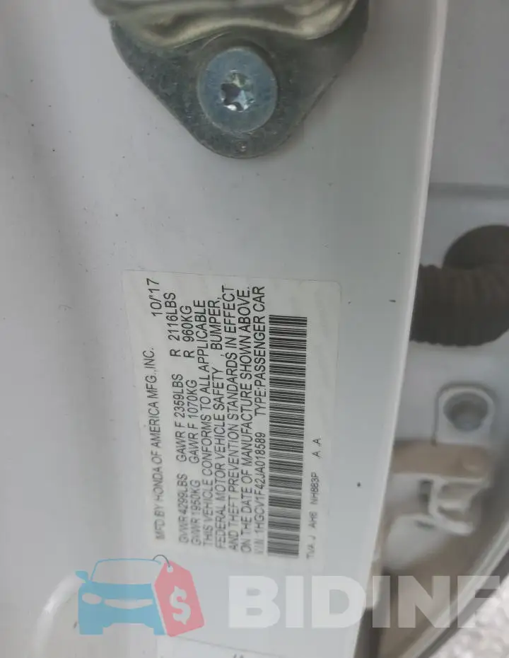 1HGCV1F42JA018589 Photo# 12