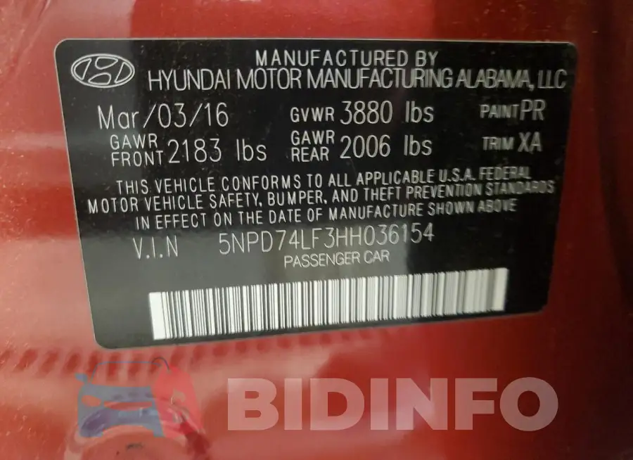 5NPD74LF3HH036154 Photo# 12