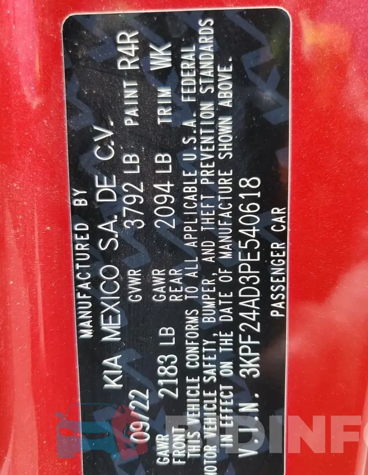 3KPF24AD3PE540618 Photo# 13
