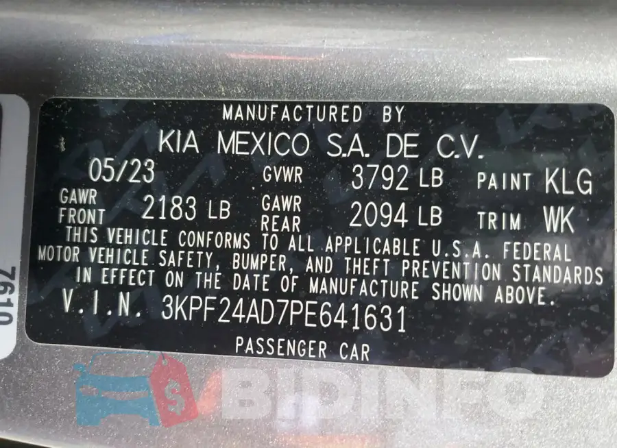 3KPF24AD7PE641631 Photo# 12