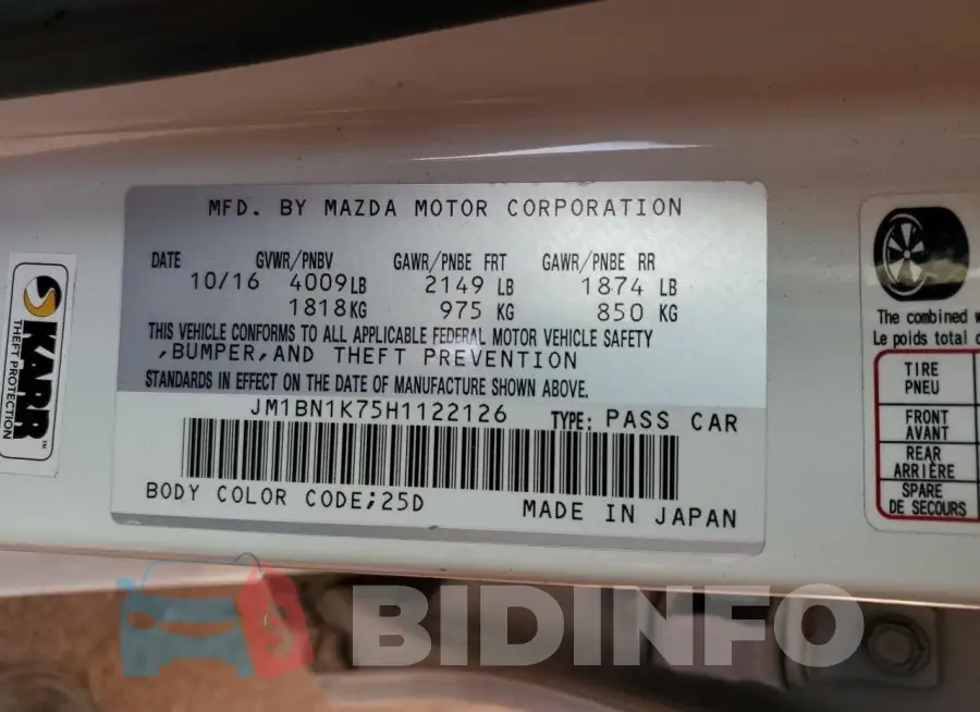 JM1BN1K75H1122126 Photo# 12