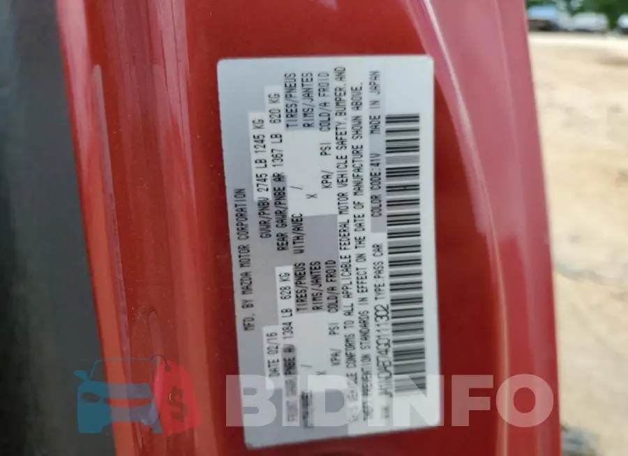 JM1NDAB74G0111302 Photo# 12