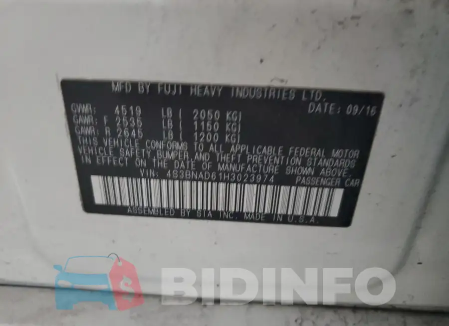 4S3BNAD61H3023974 Photo# 12