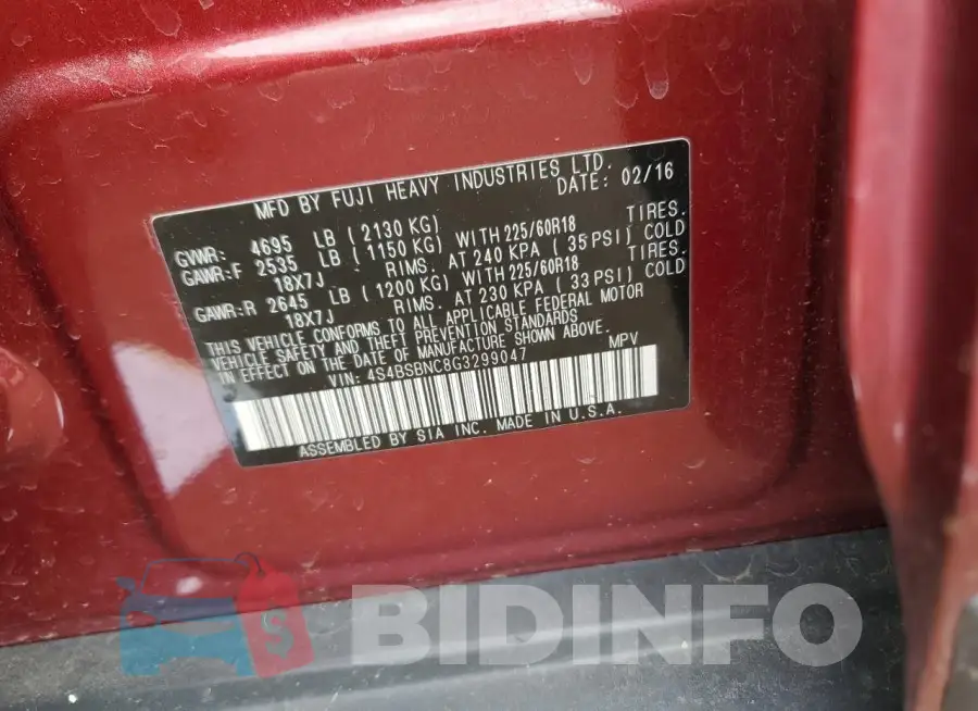 4S4BSBNC8G3299047 Photo# 14