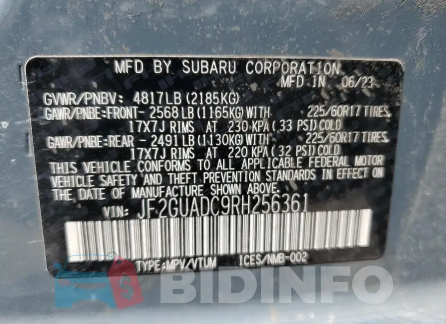 JF2GUADC9RH256361 Photo# 13