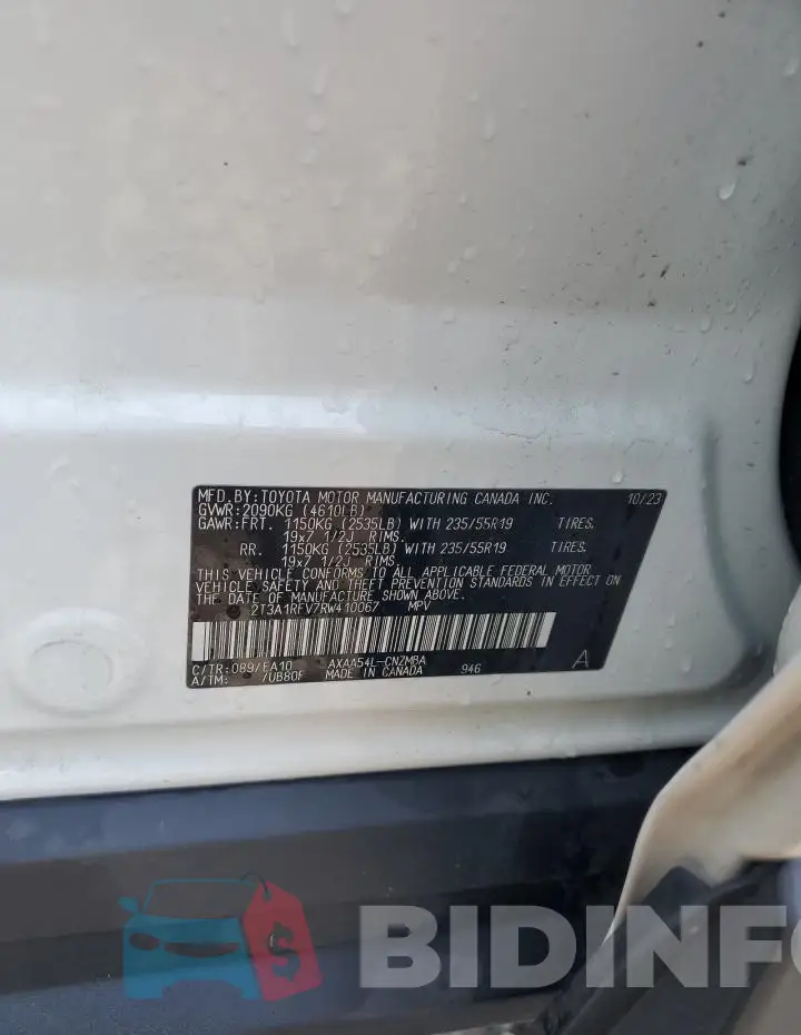 2T3A1RFV7RW410067 Photo# 14