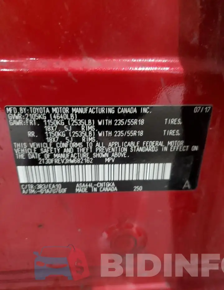 2T3DFREV3HW682162 Photo# 12