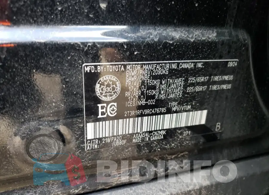 2T3R1RFV9RC476785 Photo# 13