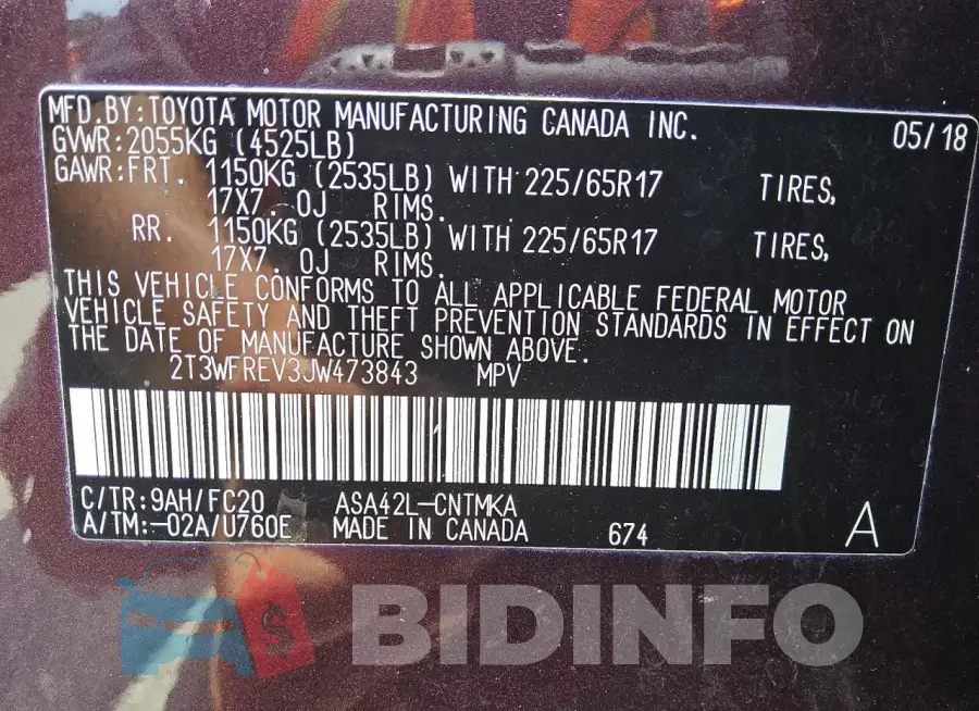 2T3WFREV3JW473843 Photo# 13