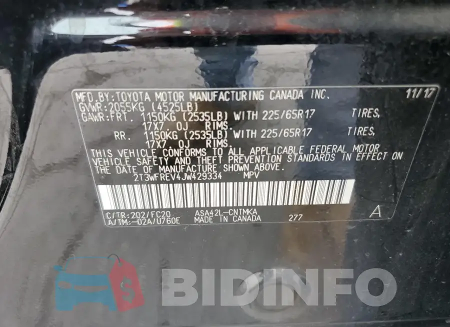 2T3WFREV4JW429334 Photo# 12