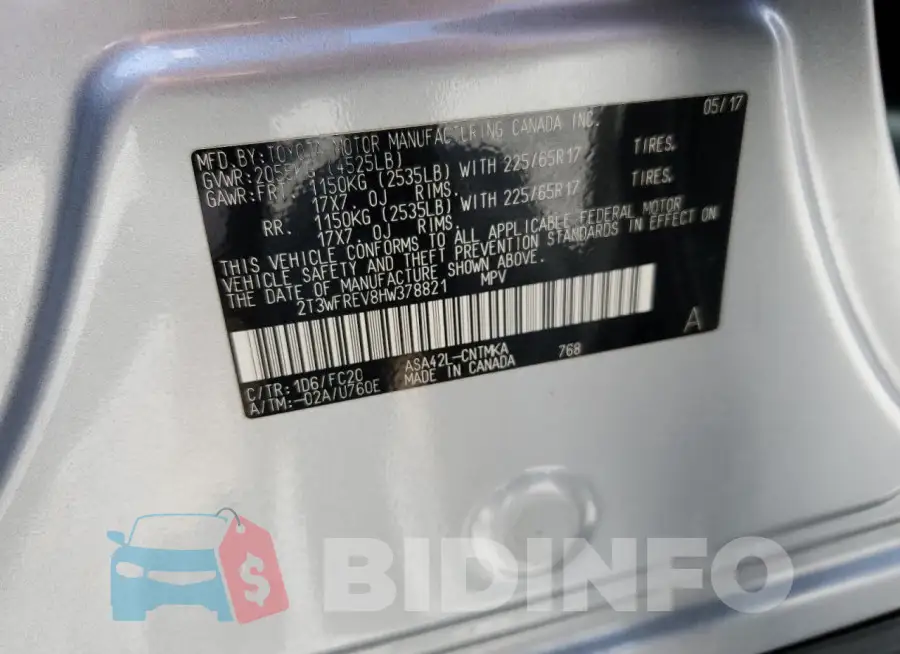 2T3WFREV8HW378821 Photo# 14