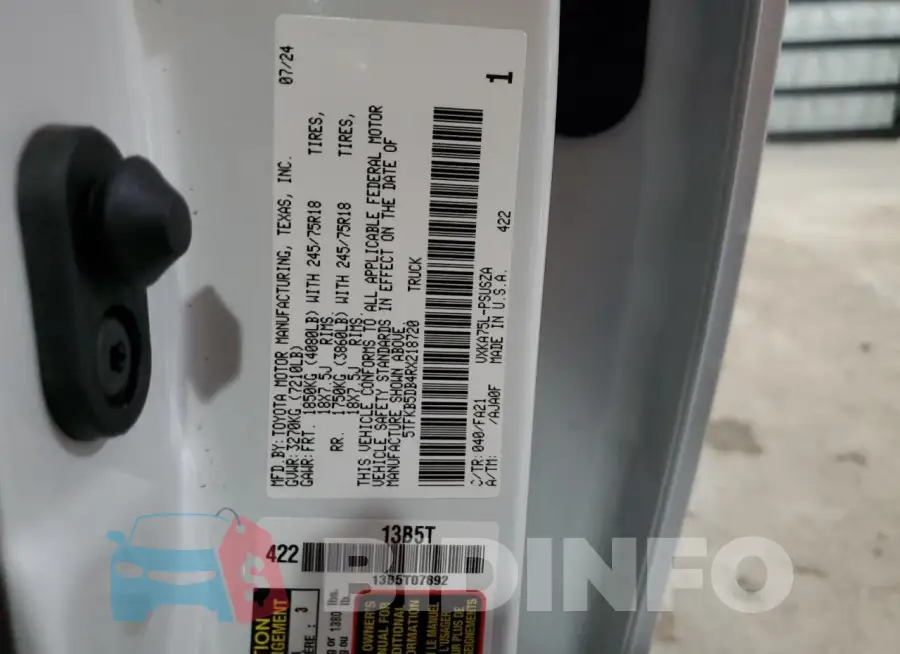 5TFKB5DB4RX218720 Photo# 12