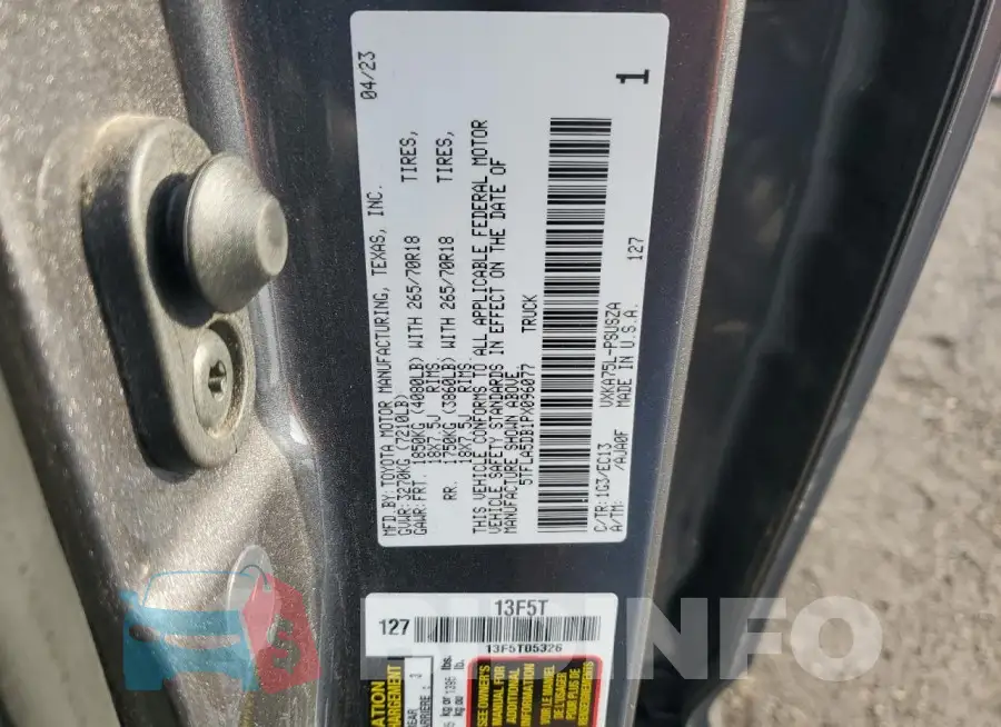 5TFLA5DB1PX096077 Photo# 12