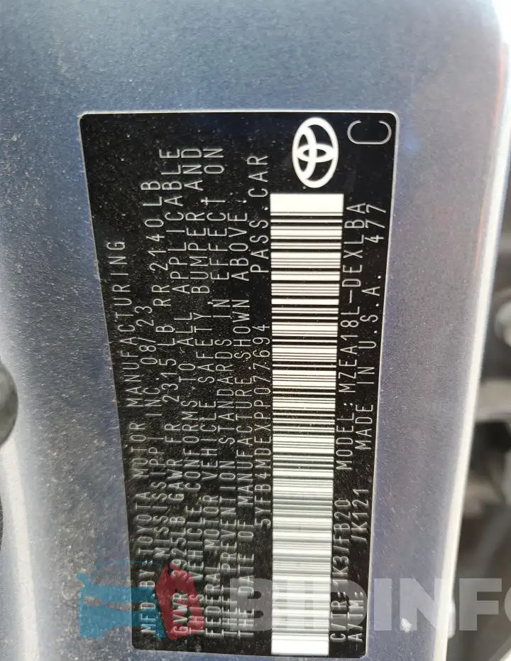 5YFB4MDEXPP077694 Photo# 13