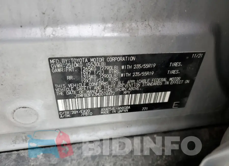 JTMFB3FV3MD074472 Photo# 13