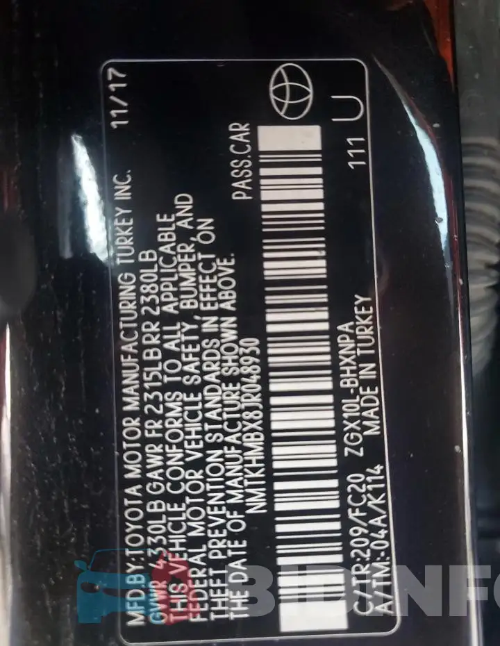 NMTKHMBX8JR048930 Photo# 14