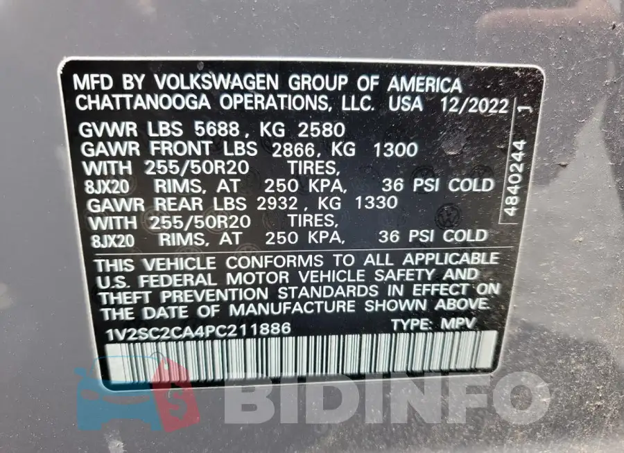 1V2SC2CA4PC211886 Photo# 14