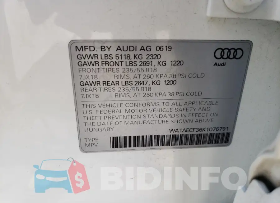 WA1AECF36K1076791 Photo# 13