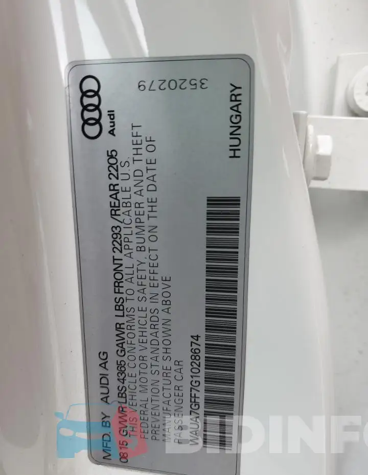 WAUA7GFF7G1028674 Photo# 12
