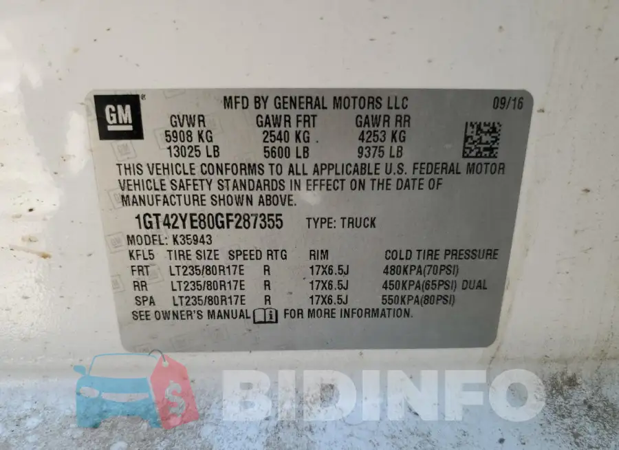 1GT42YE80GF287355 Photo# 12