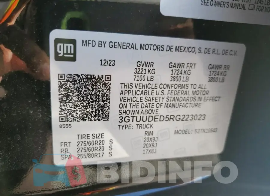3GTUUDED5RG223023 Photo# 12