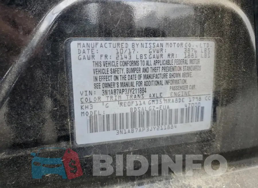 3N1AB7AP3JY211884 Photo# 12