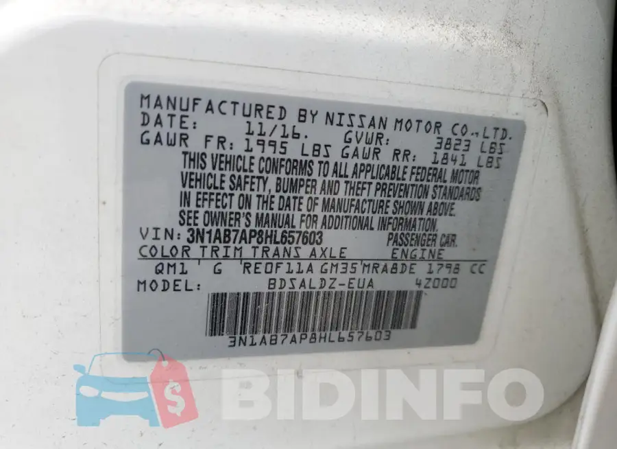 3N1AB7AP8HL657603 Photo# 12