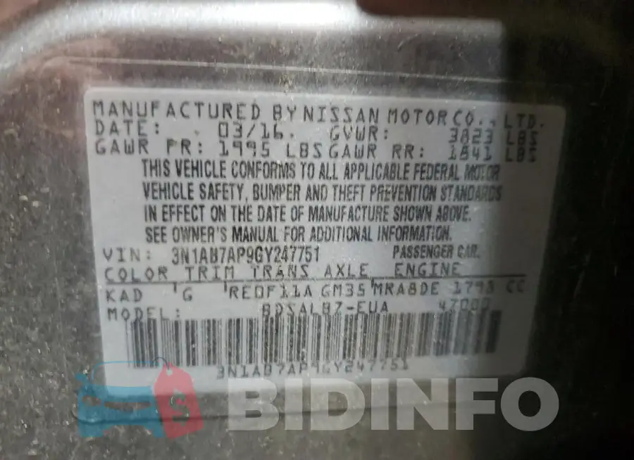 3N1AB7AP9GY247751 Photo# 12