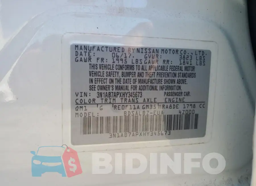 3N1AB7APXHY345673 Photo# 12