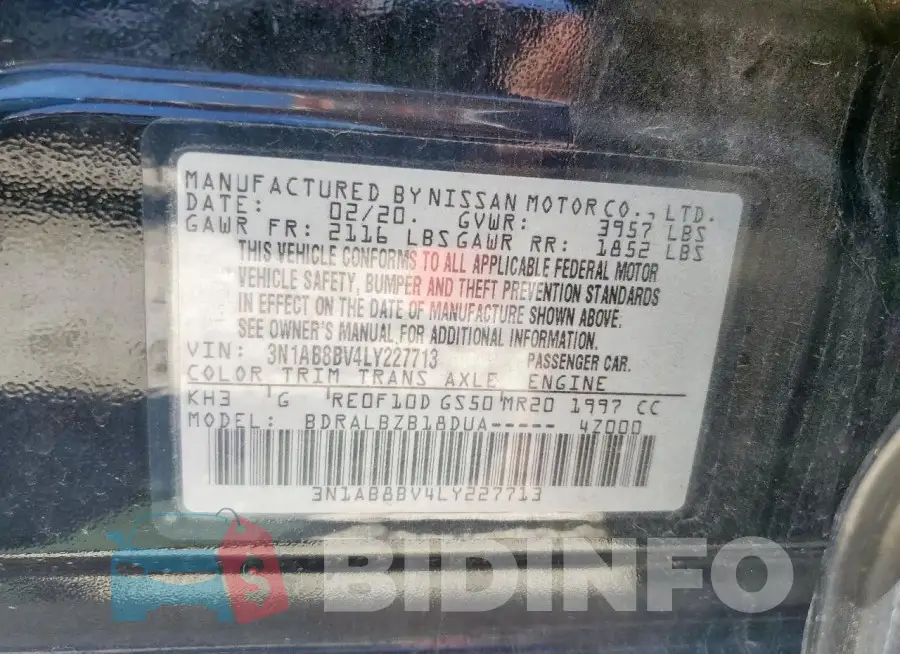 3N1AB8BV4LY227713 Photo# 12