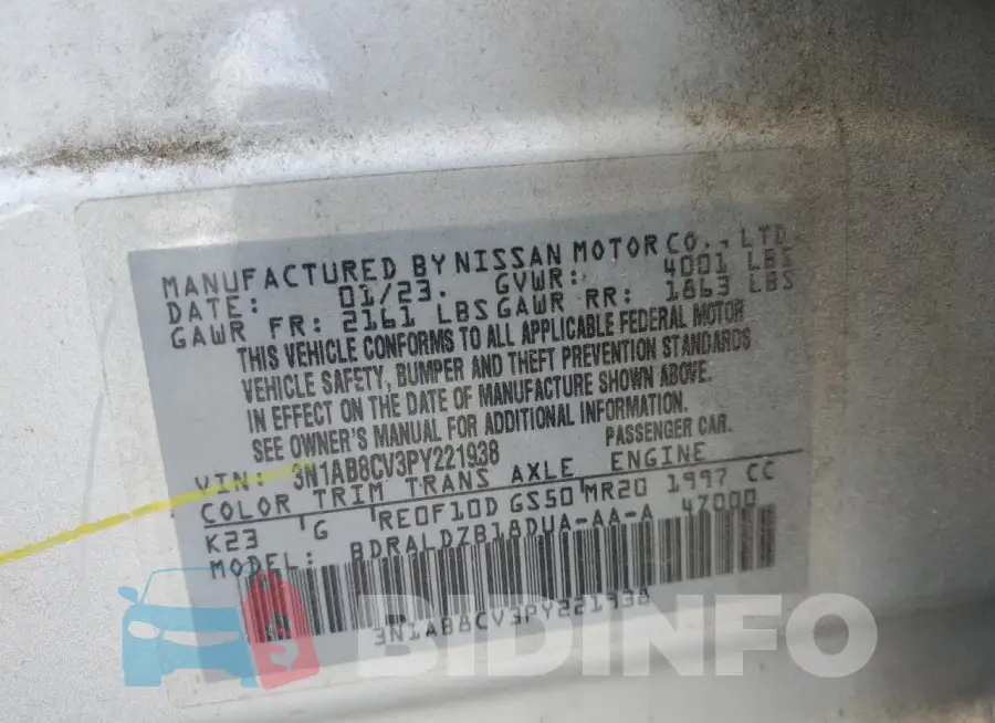 3N1AB8CV3PY221938 Photo# 12