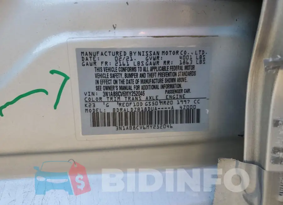 3N1AB8CV6MY252046 Photo# 13