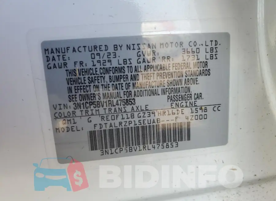 3N1CP5BV1RL475853 Photo# 13
