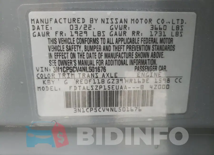 3N1CP5CV4NL501676 Photo# 13