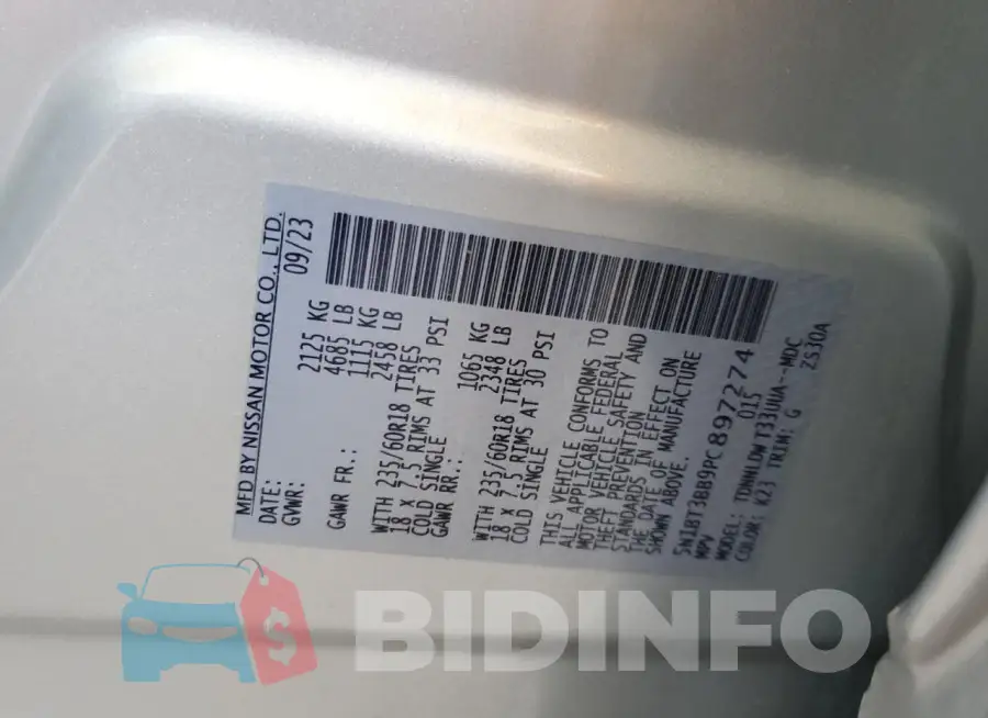 5N1BT3BB9PC897274 Photo# 12